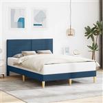 vidaXL Bedframe met hoofdeinde Blauw 140 x 190 cm Stof