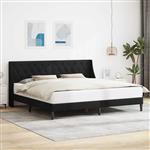 vidaXL Bedframe met hoofdeinde Zwart 180 x 200 cm Fluweel