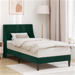 vidaXL Bedframe met hoofdeinde Donkergroen 90 x 190 cm Fluweel