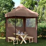 vidaXL Partytent Bruin 200 x 200 x 306 cm Oxford Stof