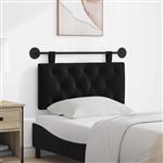 vidaXL Hangend Hoofdeinde Wandgemonteerd Zwart 90 x 55 x 7 cm Fluweel