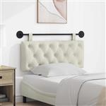 vidaXL Hangend hoofdbord Crème Fluweel