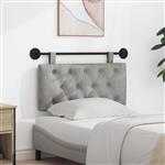 vidaXL Hangend hoofdbord Lichtgrijs Fluweel