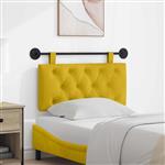 vidaXL Hangend Hoofdeinde Wandgemonteerd Geel 100 x 55 x 7 cm Fluweel