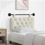 vidaXL Hangend Hoofdeinde Wandgemonteerd Crème 90 x 55 x 7 cm Fluweel