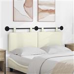 vidaXL Hangend Hoofdeinde Effen Crème 150 x 55 x 5 cm Katoen Stof