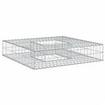 vidaXL Gabion Verhoogd Bed Zilver 100 x 100 x 20 cm