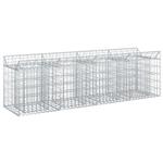 vidaXL Gabion Verhoogd Bed Zilver 200 x 50 x 60 cm