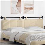 vidaXL Hangend Hoofdeinde Wandgemonteerd Crème 210 x 55 x 5 cm Stof