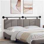 vidaXL Hangend hoofdbord Taupe Stof