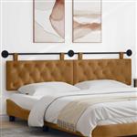 vidaXL Hangend hoofdbord Bruin Fluweel