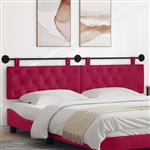 vidaXL Hangend Hoofdeinde Wijnrood 210 x 55 x 7 cm Fluweel