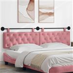 vidaXL Hangend Hoofdeinde Wandgemonteerd Roze 210 x 55 x 7 cm Fluweel