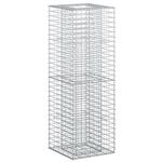 vidaXL Gabion Verhoogd Bed Zilver 50 x 50 x 150 cm