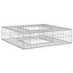 vidaXL Gabion Verhoogd Bed Zilver 80 x 80 x 20 cm Gegalvaniseerd staal