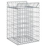 vidaXL Gabion Verhoogd Bed Zilver 50 x 50 x 80 cm Gegalvaniseerd staal