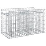 vidaXL Gabion Verhoogd Bed Zilver 100 x 50 x 60 cm
