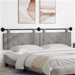vidaXL Hangend Hoofdeinde Lichtgrijs 210 x 55 x 5 cm Fluweel