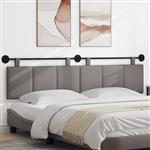 vidaXL Hangend hoofdbord Taupe Stof