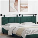 vidaXL Hangend Hoofdeinde Gestreept Donkergroen 210 x 55 x 5 cm Stof