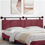vidaXL Hangend Hoofdeinde Wandgemonteerd Wijnrood 210 x 55 x 5 cm Stof