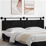 vidaXL Hangend Hoofdeinde Wandgemonteerd Zwart 210 x 55 x 5 cm Stof