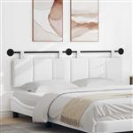 vidaXL Hangend Hoofdeinde Wandgemonteerd Wit 190 x 55 x 5 cm Stof