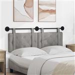 vidaXL Hangend Hoofdeinde Lichtgrijs 150 x 55 x 5 cm Fluweel