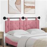 vidaXL Hangend Hoofdeinde Wandgemonteerd Roze 130 x 55 x 5 cm Fluweel