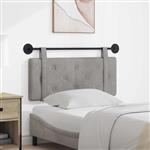 vidaXL Hangend Hoofdeinde Lichtgrijs 110 x 55 x 5 cm Fluweel