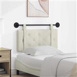 vidaXL Hangend hoofdbord Crème Fluweel
