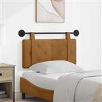 vidaXL Hangend hoofdbord Bruin Fluweel