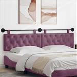vidaXL Hangend Hoofdeinde Wandgemonteerd Paars 210 x 55 x 7 cm Fluweel