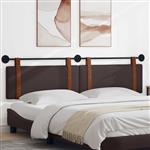 vidaXL Hangend Hoofdeinde Effen Donkerbruin 210 x 55 x 5 cm Antiek PU