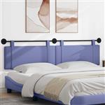 vidaXL Hangend hoofdbord Jeans Blauw Stof