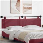 vidaXL Hangend hoofdbord Wijnrood Stof