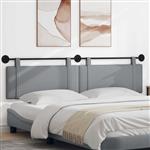 vidaXL Hangend hoofdbord Lichtgrijs Stof