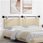 vidaXL Hangend Hoofdeinde Wandgemonteerd Crème 190 x 55 x 5 cm Stof