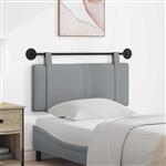 vidaXL Hangend Hoofdeinde Effen Lichtgrijs 110 x 55 x 5 cm Stof