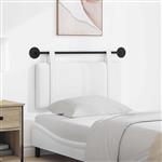 vidaXL Hangend Hoofdeinde Wandgemonteerd Wit 100 x 55 x 5 cm Stof