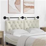 vidaXL Hangend Hoofdeinde Wandgemonteerd Crème 150 x 55 x 7 cm Fluweel