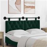 vidaXL Hangend Hoofdeinde Donkergroen 130 x 55 x 7 cm Fluweel