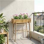 vidaXL Tuinplanter met Houder Naturel 100 x 38 x 114 cm Bamboe