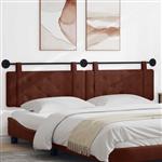 vidaXL Hangend hoofdbord Glanzend Bruin Antiek PU