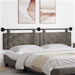vidaXL Hangend hoofdbord Grijs Antiek PU