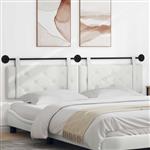 vidaXL Hangend Hoofdeinde Wandgemonteerd Wit 210 x 55 x 5 cm Nep Leer
