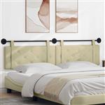 vidaXL Hangend Hoofdeinde Crème 210 x 55 x 5 cm Nep Leer