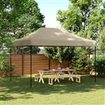 vidaXL Partytent Taupe 279 x 410 x 315 cm Oxford Stof