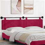 vidaXL Hangend Hoofdeinde Wijnrood 210 x 55 x 5 cm Fluweel