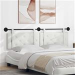 vidaXL Hangend Hoofdeinde Wandgemonteerd Wit 190 x 55 x 5 cm Nep Leer